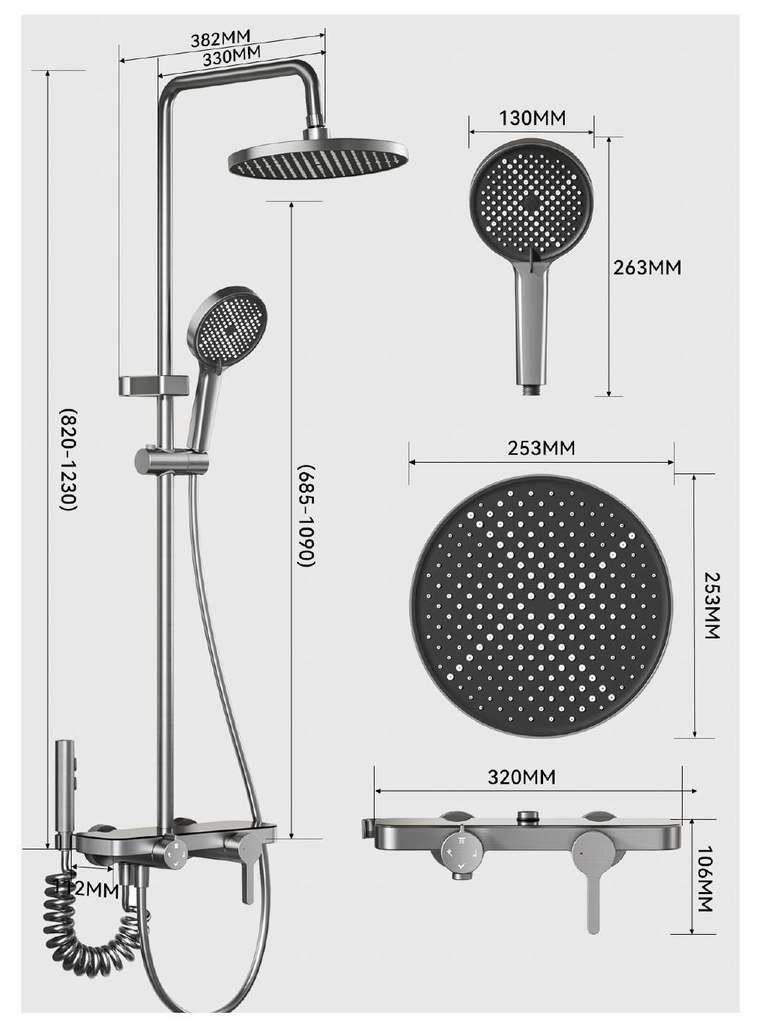 Model 3313 dimension drawings in millimetres