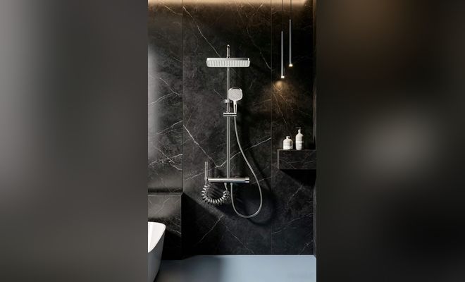 Model 4315 chrome aluminum shower system